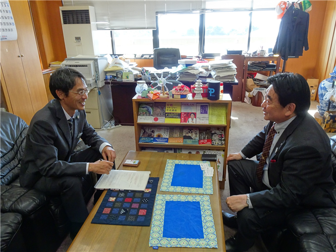 基山町長との意見交換を行いました（佐賀県三養基郡基山町）