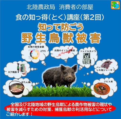 【参加者募集】オンライン講座「知って防ごう 野生鳥獣被害」を開催